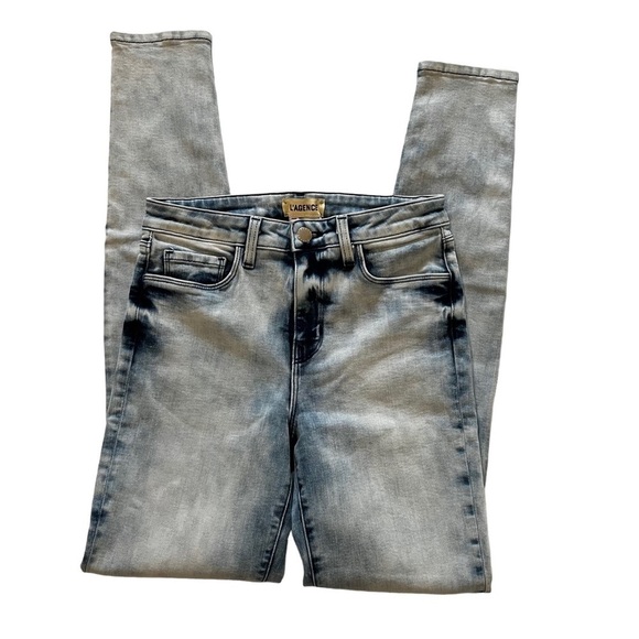 L’Agence 90’s Retro Acid Wash High Rise Denim Jeans 25 90’s Y2K - Picture 1 of 15